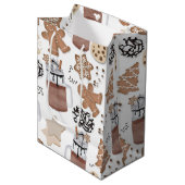 Christmas Cookies and Hot Cocoa Holiday Baking Mittlere Geschenktüte (Vorderseite Schrägansicht)