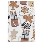 Christmas Cookies and Hot Cocoa Holiday Baking Mittlere Geschenktüte (Vorderseite)