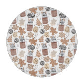 Christmas Cookies and Hot Cocoa Holiday Baking Schneidebrett (Vorderseite)