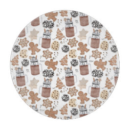 Christmas Cookies and Hot Cocoa Holiday Baking Schneidebrett