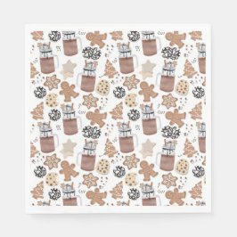 Christmas Cookies and Hot Cocoa Holiday Baking Serviette