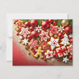 Christmas Cookies and Ornaments in Glitter Style Feiertagskarte