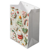 Christmas Cookies and Sprinkles Mittlere Geschenktüte (Vorderseite Schrägansicht)