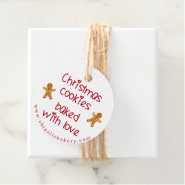 Christmas Cookies Baked with Love Gingerbread Men Geschenkanhänger