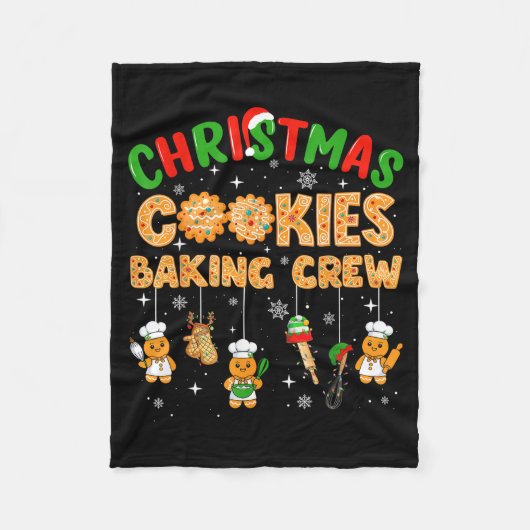 Christmas Cookies Baking Crew Funny Cookie Family  Fleecedecke (Vorderseite)
