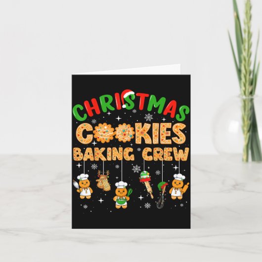 Christmas Cookies Baking Crew Funny Cookie Family  Karte (Vorderseite)