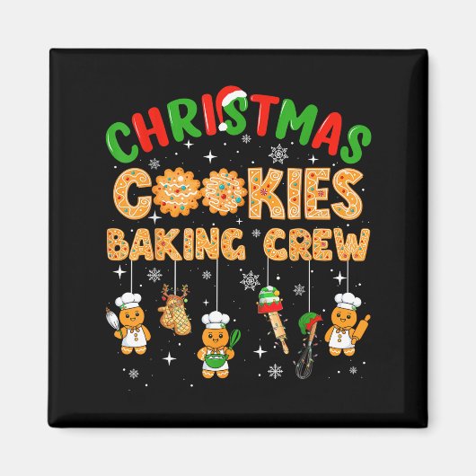 Christmas Cookies Baking Crew Funny Cookie Family Magnet (Vorne)