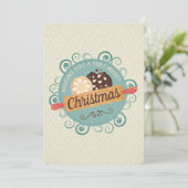 Christmas cookies baking personalized holiday feiertagskarte (Stehend Vorderseite)