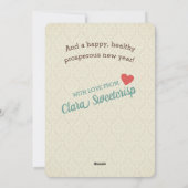 Christmas cookies baking personalized holiday feiertagskarte (Rückseite)