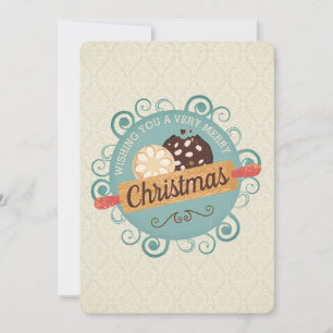 Christmas cookies baking personalized holiday feiertagskarte