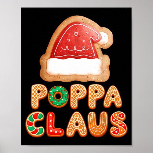 Christmas Cookies Baking Ppa Claus Family Matching Poster (Vorne)