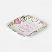 Christmas Cookies Birthday Party Pink and Green Pappteller (Gewinkelt)
