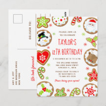 Christmas Cookies Birthday Party Red and Green