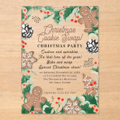 Christmas Cookies Holiday Baking Cookie Swap Acryleinladungen (Vorderseite)
