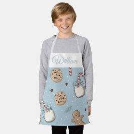 Christmas Cookies & Milk Kids Apron | Custom Name Schürze