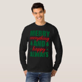 Christmas Cookies Mistletoe Snow Present Snowman T-Shirt (Vorne ganz)