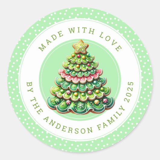 Christmas Cookies Round Stickers (Vorderseite)