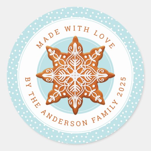 Christmas Cookies Round Stickers (Vorderseite)