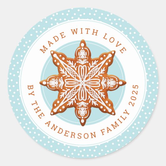 Christmas Cookies Round Stickers (Vorderseite)