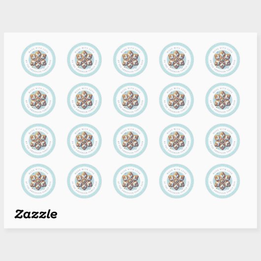 Christmas Cookies Round Stickers (Blatt)