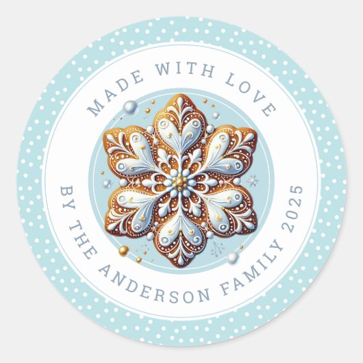 Christmas Cookies Round Stickers (Vorderseite)