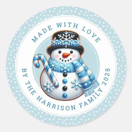 Christmas Cookies Round Stickers (Vorderseite)