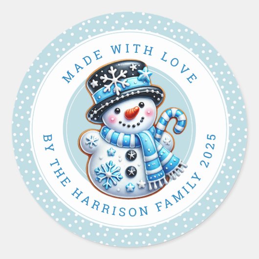 Christmas Cookies Round Stickers (Vorderseite)