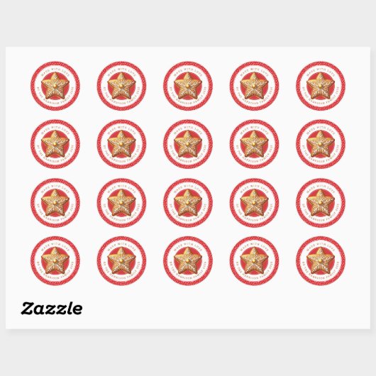 Christmas Cookies Round Stickers (Blatt)