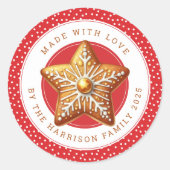 Christmas Cookies Round Stickers (Vorderseite)