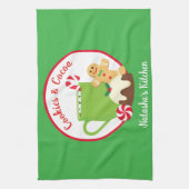 CHRISTMAS COOKIES UND Kakao Geschirrtuch (Vertikal)