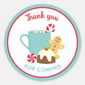 CHRISTMAS COOKIES UND Kakao Runder Aufkleber (Vorderseite)