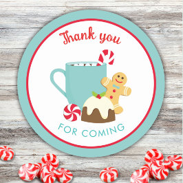 CHRISTMAS COOKIES UND Kakao Runder Aufkleber