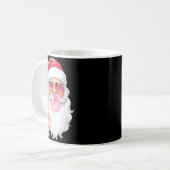 Christmas Cool Santa Bubble Gum Peace Sign Retro S Kaffeetasse (Vorderseite Links)