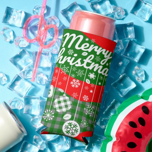 Christmas Cooler – White Ornaments & Merry Xtmas Selters Dosenkühler (In Situ Sommer)