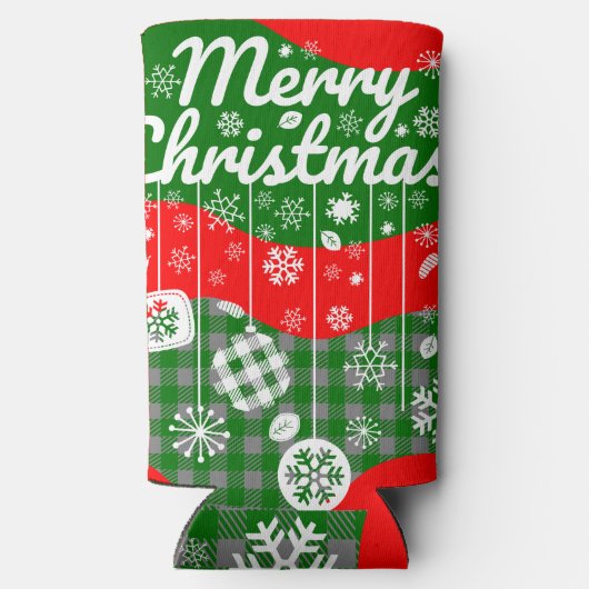 Christmas Cooler – White Ornaments & Merry Xtmas Selters Dosenkühler (Rückseite)