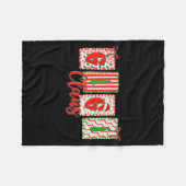 Christmas Coquette Bow Gigi Claus Xmas Family Matc Fleecedecke (Vorderseite (Horizontal))