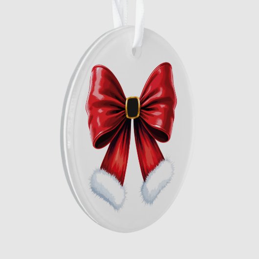 Christmas Coquette Bow Ornament (Vorderseite)