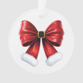 Christmas Coquette Bow Ornament (Vorderseite)