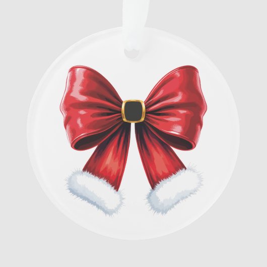 Christmas Coquette Bow Ornament (Vorderseite)