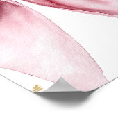 Christmas Coquette Bow Santa Baby Shower Welcome Poster (Ecke)