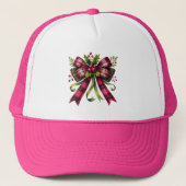 Christmas Coquette Bow Truckerkappe (Vorderseite)