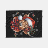 Christmas Coquette Cow Cute Moo Cow Xmas Holiday  Fleecedecke (Vorderseite (Horizontal))