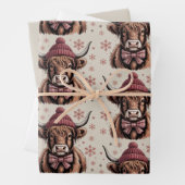 Christmas Coquette Highland Cow Western Bauer Geschenkpapier Set (Beispiel)