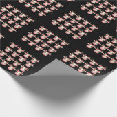 Christmas Coquette Highland Cow Western Xmas Geschenkpapier (Ecke)