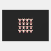 Christmas Coquette Highland Cow Western Xmas Geschenkpapier Set (Vorderseite)