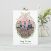 Christmas Coquette Nutcracke Foto Grandmillennial Feiertagskarte (Stehend Vorderseite)