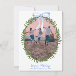 Christmas Coquette Wreath Foto Grandmillennial Feiertagskarte