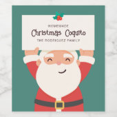 Christmas Coquito Weinetikett (Einzelnes Label)