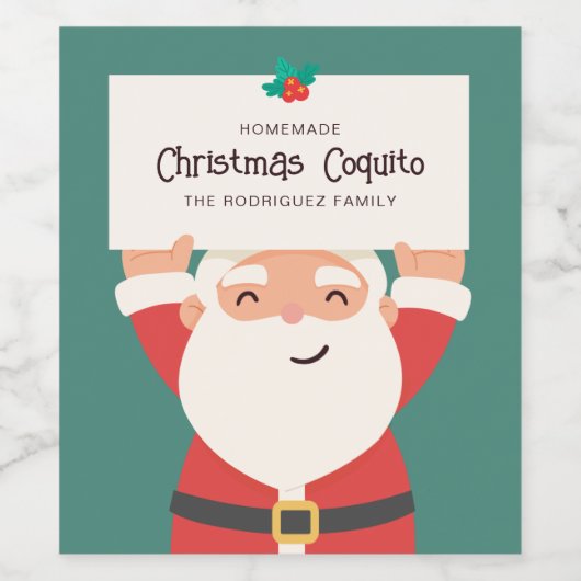 Christmas Coquito Weinetikett (Einzelnes Label)