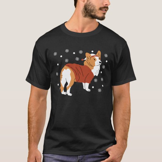 Christmas Corgi Dog Cute Dogs  Xmas T-Shirt (Vorderseite)